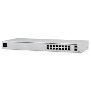 Ubiquiti UniFi 16-port Managed Gigabit Switch - 8x PoE+ Ports, 8x Gigabit Ethernet Ports, 2x SFP , 42W, Touch Display, Fanless , GEN2, 2Yr Warr