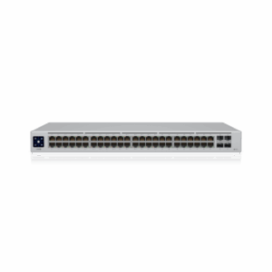 Ubiquiti UniFi 48-port Managed Gigabit Layer2 switch,  48x Gigabit Ethernet Ports w/ 32x 802.3at POE+, 4x SFP Port Touch Display 195W, 2Yr Warr